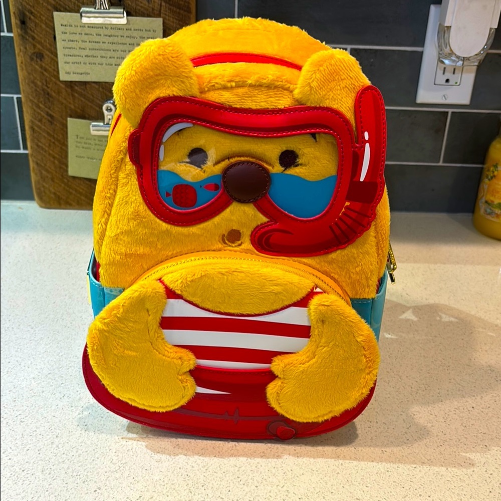 Winnie The Pooh Summer Vibes Plush Loungefly Backpack NWT